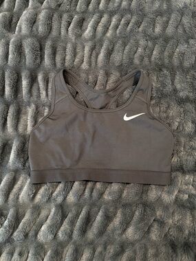 Nike Dri-FIT Sports Bra Large Black Racerback Medium Support Athletic